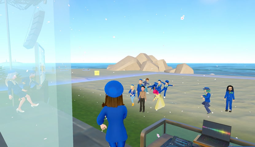 ブルーライトアップイベント（懇親会）の様子