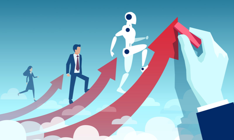 AIチャットボットを使った業務効率化のイメージ